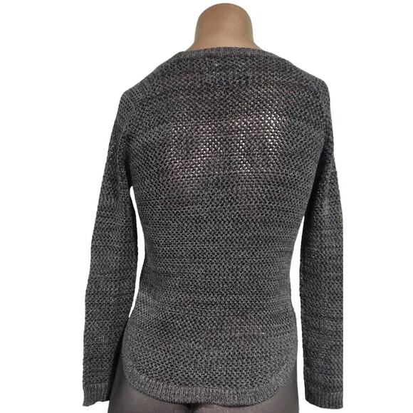 Paper Crane Loosely Knit Pullover Long‎ Sleeve Sweater, Dark Gray, Size S - Picture 2 of 5
